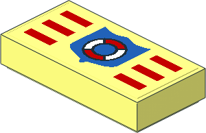 Tile  1 x  2 with Coastguard Logo Sticker