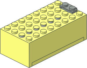 Electric  9V Battery Box  4 x  8 x  2.333 with Red Outline "5" Sticker (Complete)