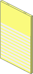 Glass for Window  1 x  4 x  5 with Nine White Stripes Sticker