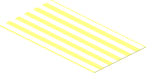 Sticker  1.6 x  2.9 with Six White/Clear Stripes