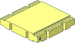 Platform 16 x 16 x  2.333 Even with Black "3" Sticker