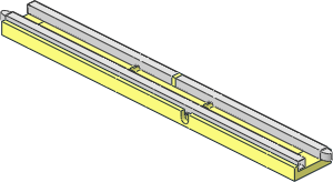 Train Track 12V Straight Insert Type 2 with Isolation