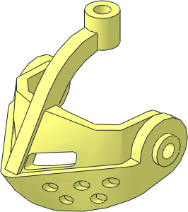 Minifig Helmet Visor Pointed with Rounded Nose