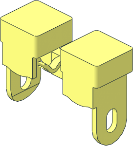 ~Electric 9V Battery Box  4 x 14 x  4 - Buttons and Lock Area - Buttons