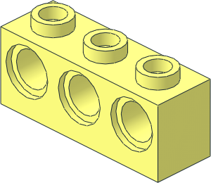 Technic Brick  1 x  3 with Holes