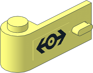 Door  1 x  3 x  1 Left with Black Train Logo Sticker