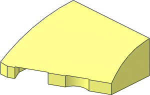 Slope Curved  2 x  2 x  0.667 with Stud Notch Left
