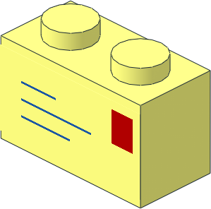 Brick  1 x  2 with Mail Envelope Sticker