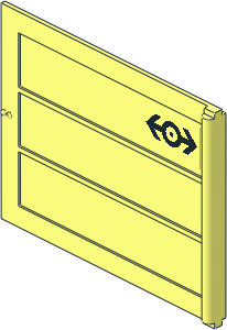 Door Sliding Type 2 with Black Train Logo Sticker