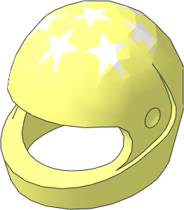 Minifig Helmet Standard with 7 White Stars Pattern