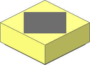 Tile  1 x  1 with Dark Bluish Grey Diamond Pattern