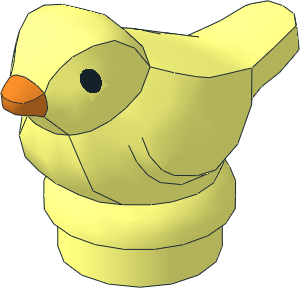 Animal Bird Songbird with Black Eyes and Orange Beak Pattern