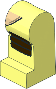 Minifig Leg Left with Turtle Shell and Dark Brown Knee Pad Pattern