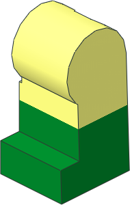 Minifig Leg Left with Green Lower Leg Pattern