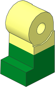 Minifig Leg Right with Green Lower Leg Pattern