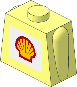 Minifig Torso with Integral Arms with Shell Logo 1971 Sticker