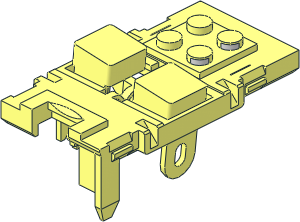 Electric 9V Battery Box  4 x 14 x  4 - Buttons - Left Button Pressed