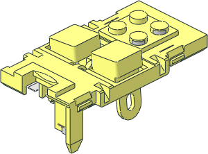 Electric 9V Battery Box  4 x 14 x  4 - Buttons, with Contacts - Right Button Pressed