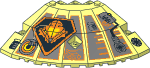 Panel 10 x 10 x  2.333 Quarter Saucer with Left UFO Pattern