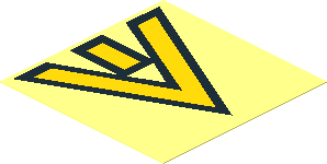 Sticker  1.9 x  1.9 with Yellow Triangular Arrow