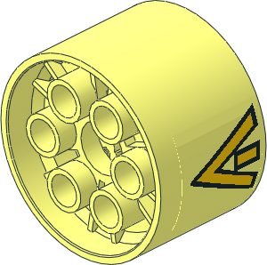 Wheel Rim 20 x 30 Smooth with 6 Pinholes with Yellow Triangular Arrow Sticker