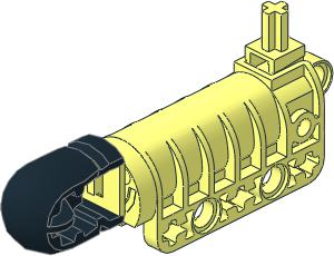 Technic Competition Cannon with Flat Bottom with Short Trigger (Loaded with Arrow)