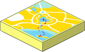 Tile  2 x  2 with Map Heartlake City Sticker