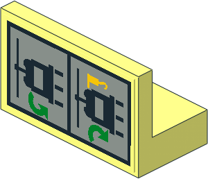 Panel  1 x  2 x  1 with Helicopter Hook Arm Instructions Sticker
