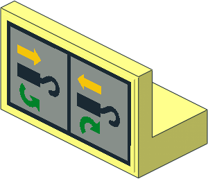 Panel  1 x  2 x  1 with Helicopter Hook Instructions Sticker