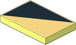 Tile  2 x  3 with Black and Chrome Gold Triangles Sticker