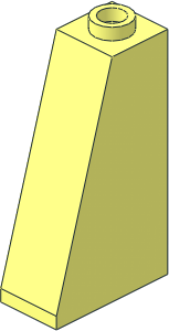 Slope Brick 75 2 x 1 x 3 with Hollow Stud with Dark Green Stripe Right on Black Background Sticker