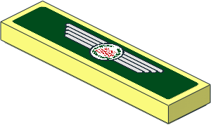 Tile  1 x  4 with Radiator Grille and Mini Cooper Logo Sticker