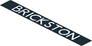 Sticker  0.7 x  5.7 with White "BRICKSTON" on Black Background