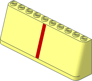 Windscreen  2 x 10 x  3 with Red Vertical Stripe Sticker
