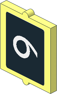 Glass for Window  1 x  2 x  2 without Sill with White "9" on Black Background Sticker