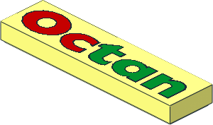 Tile  1 x  4 with Octan Logo Sticker