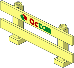 Fence  1 x  8 x  2 with Octan Logo Stickers