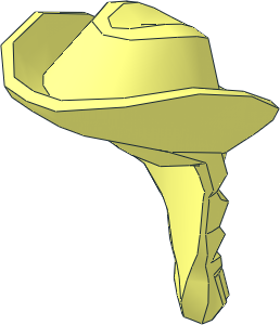 Minifig Hat Cowboy with Hair in Braid