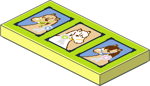 Tile  2 x  4 with Three Horse Portraits Sticker