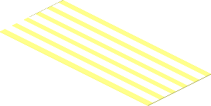 =Sticker  1.6 x  3.9 with White/Clear Stripes