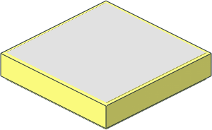 Tile  2 x  2 with Chrome Silver Mirror Sticker