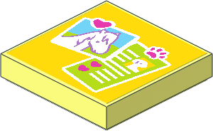 Tile  2 x  2 with Horse Head Photo and Dog ID Sticker