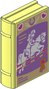 Minifig Book with Riding Girl and Jumping Horse Sticker