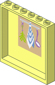 Panel  1 x  6 x  5 with Herbs, Tea Towel and Ladle Sticker