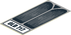 Sticker  3.7 x  1.7 with Car Radiator and Black "OLD 717" License Plate