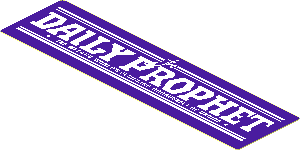 Sticker  1.0 x  3.7 with White Lines and "THE DAILY PROPHET"