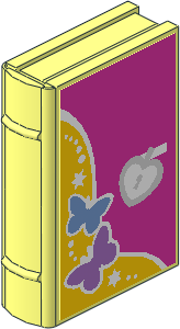 Minifig Book with Butterflies and Heart Lock Sticker