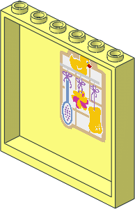 Panel  1 x  6 x  5 with Yellow Duck, Brush and Sponges Sticker