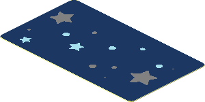 Sticker  1.0 x  1.7 with Metallic Light Blue and Silver Dots and Stars