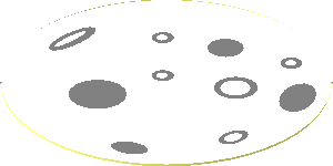 Sticker  1.7 x  1.7 Round with Metallic Silver Circles and Ovals